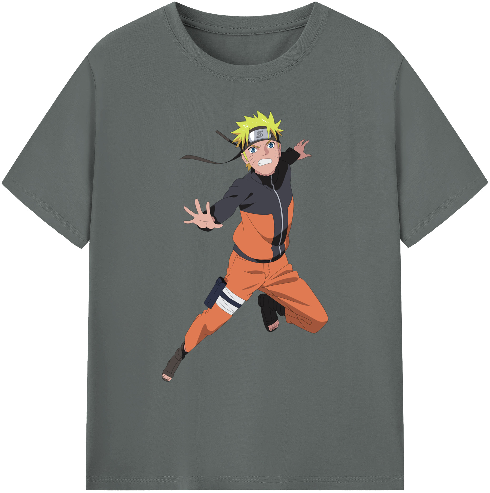 （画像用） NARUTO -ナルト- うずまき ナルト Uzumaki Naruto 綿100％ メンズ半袖Tシャツ｜肌触りやわらか＆通気性